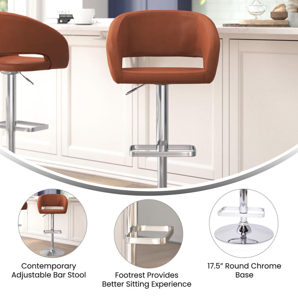 Contemporary Adjustable Swivel Bar Stool. Picture 7