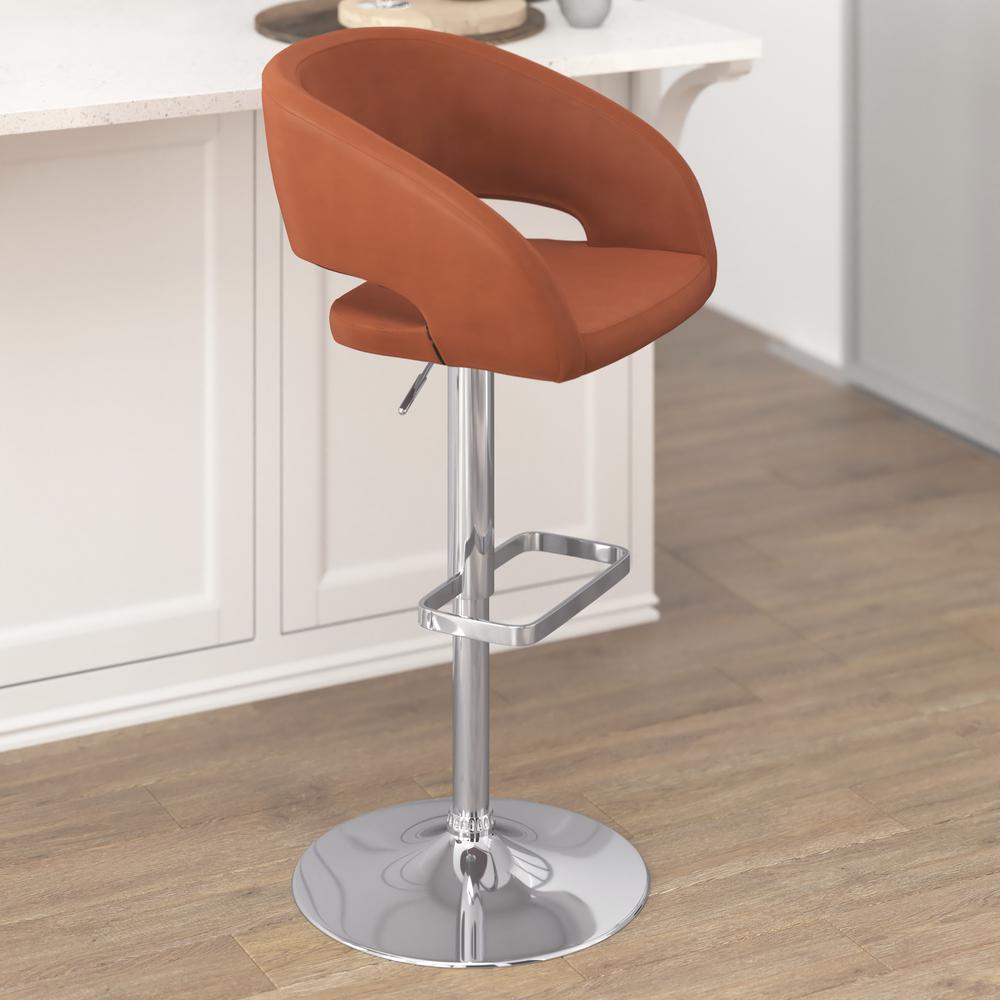Contemporary Adjustable Swivel Bar Stool. Picture 5