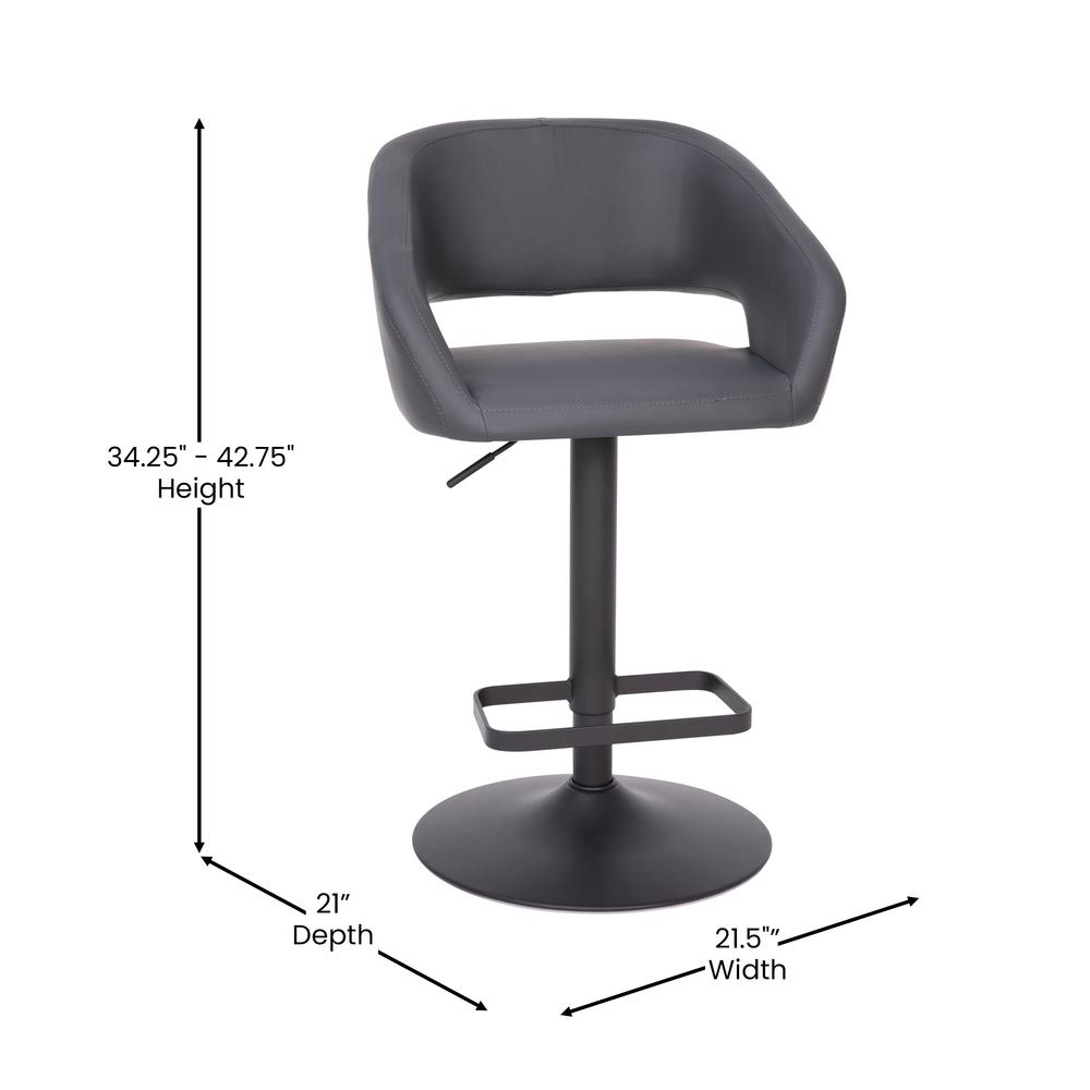 Contemporary Adjustable Swivel Bar Stool. Picture 8