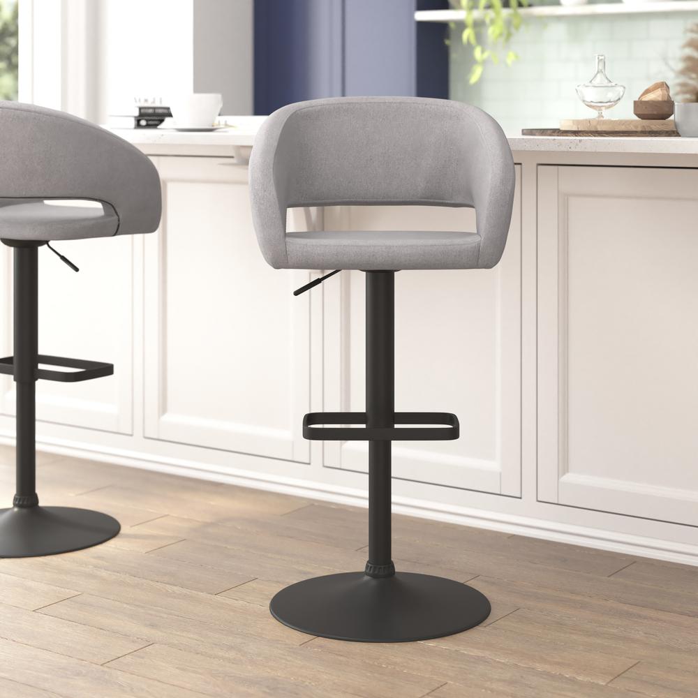 Contemporary Adjustable Swivel Bar Stool. Picture 4