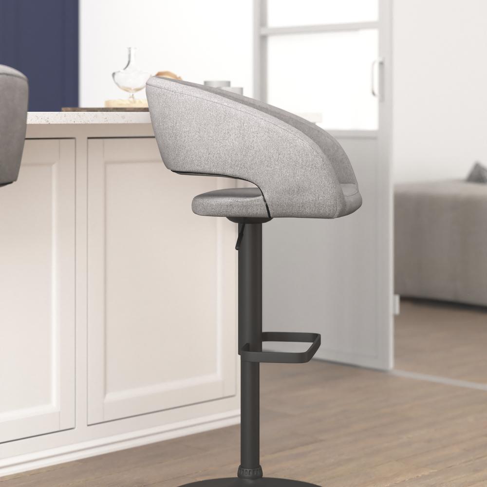 Contemporary Adjustable Swivel Bar Stool. Picture 9
