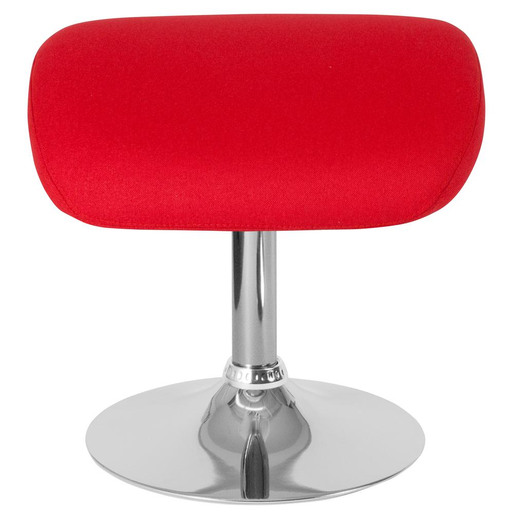 Egg Series Red Fabric Ottoman. Picture 3