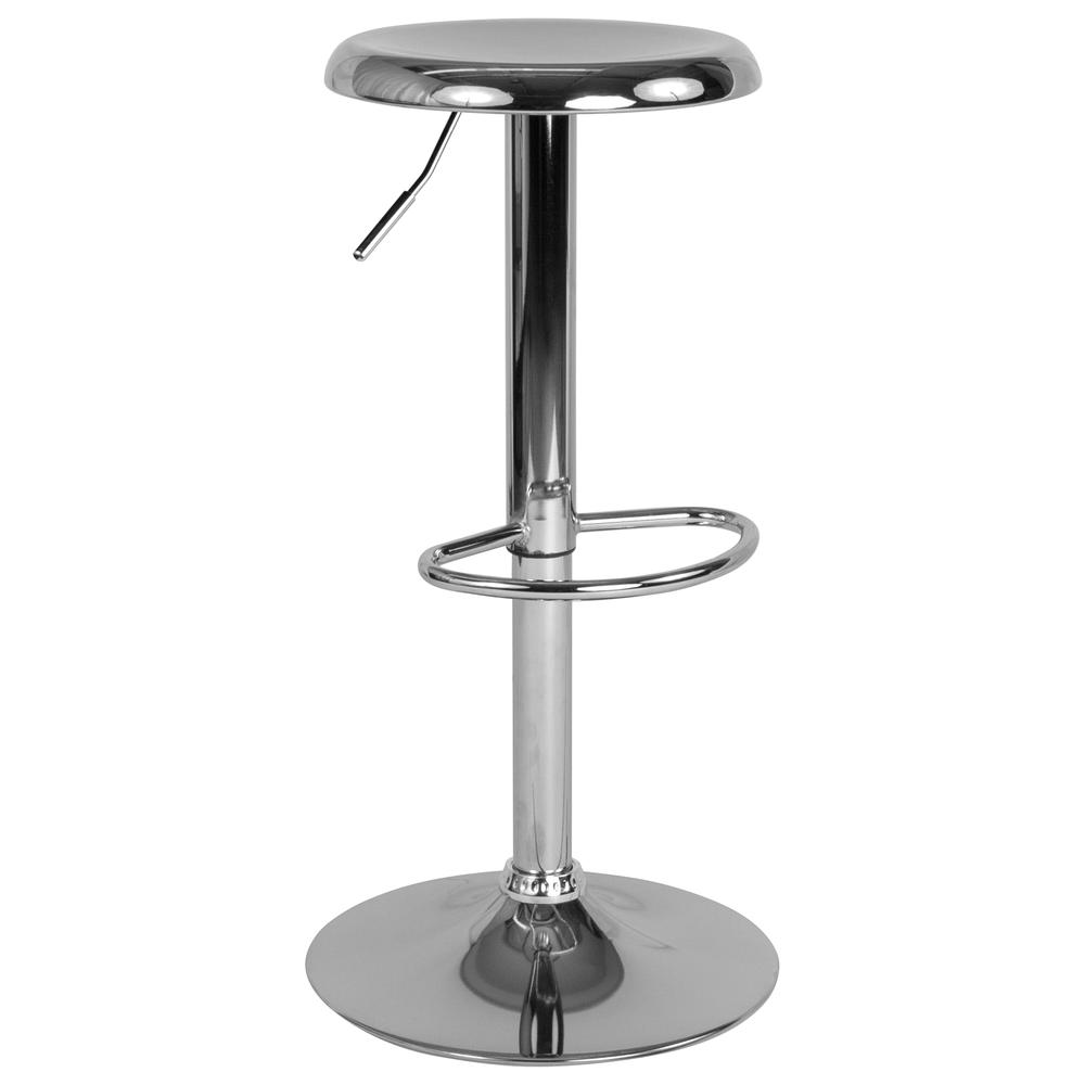 Adjustable Height Retro Barstool in Chrome Finish. Picture 1
