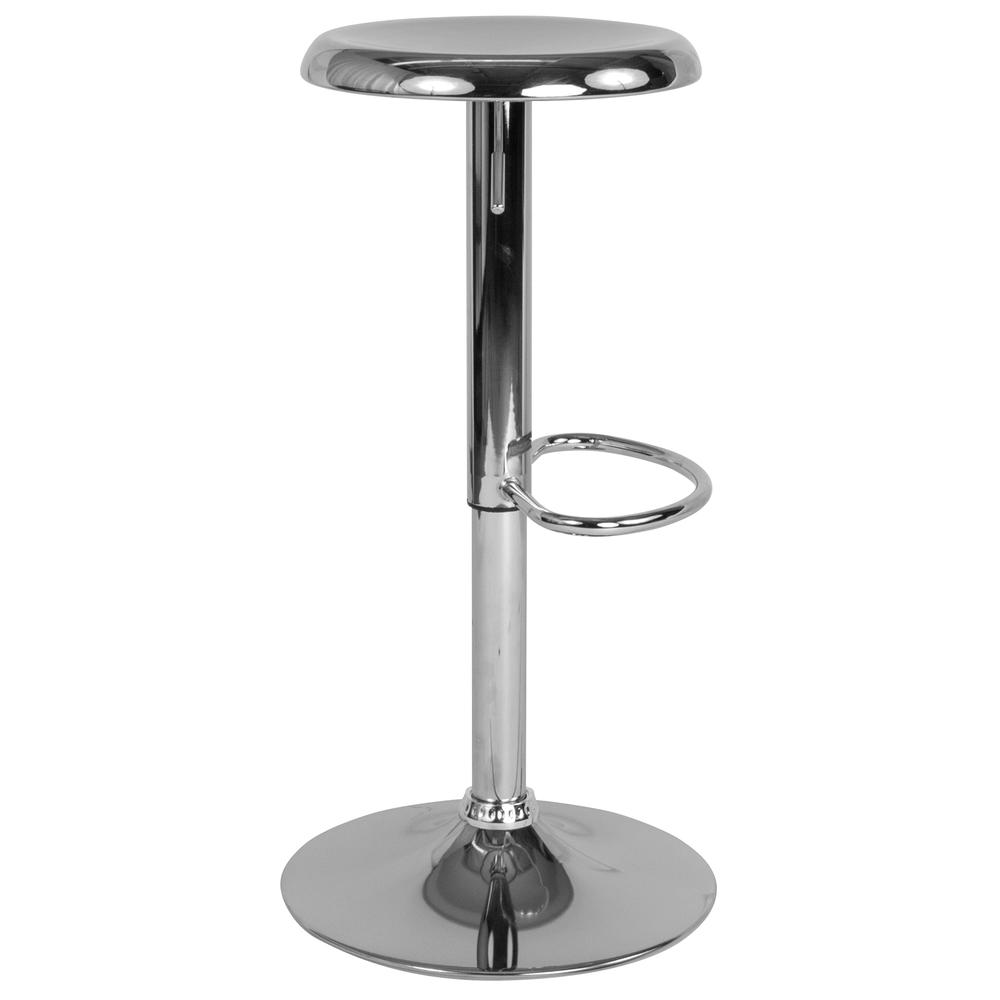 Adjustable Height Retro Barstool in Chrome Finish. Picture 3