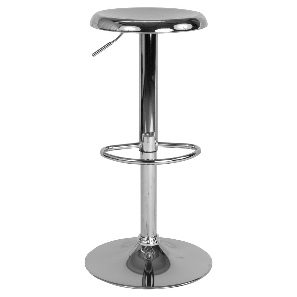Adjustable Height Retro Barstool in Chrome Finish. Picture 5