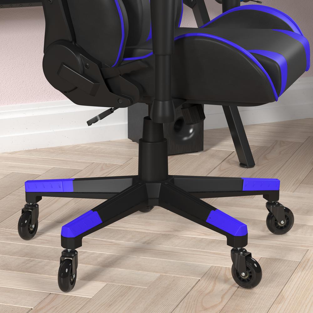 X20 Gaming Chair Racing Office Computer Chair with Back in Blue. Picture 7
