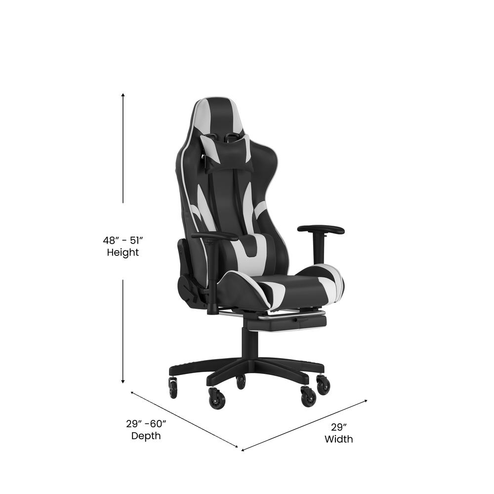 X30 Gaming Chair Racing Computer Chair with Back, Slide-Out Footrest,. Picture 5