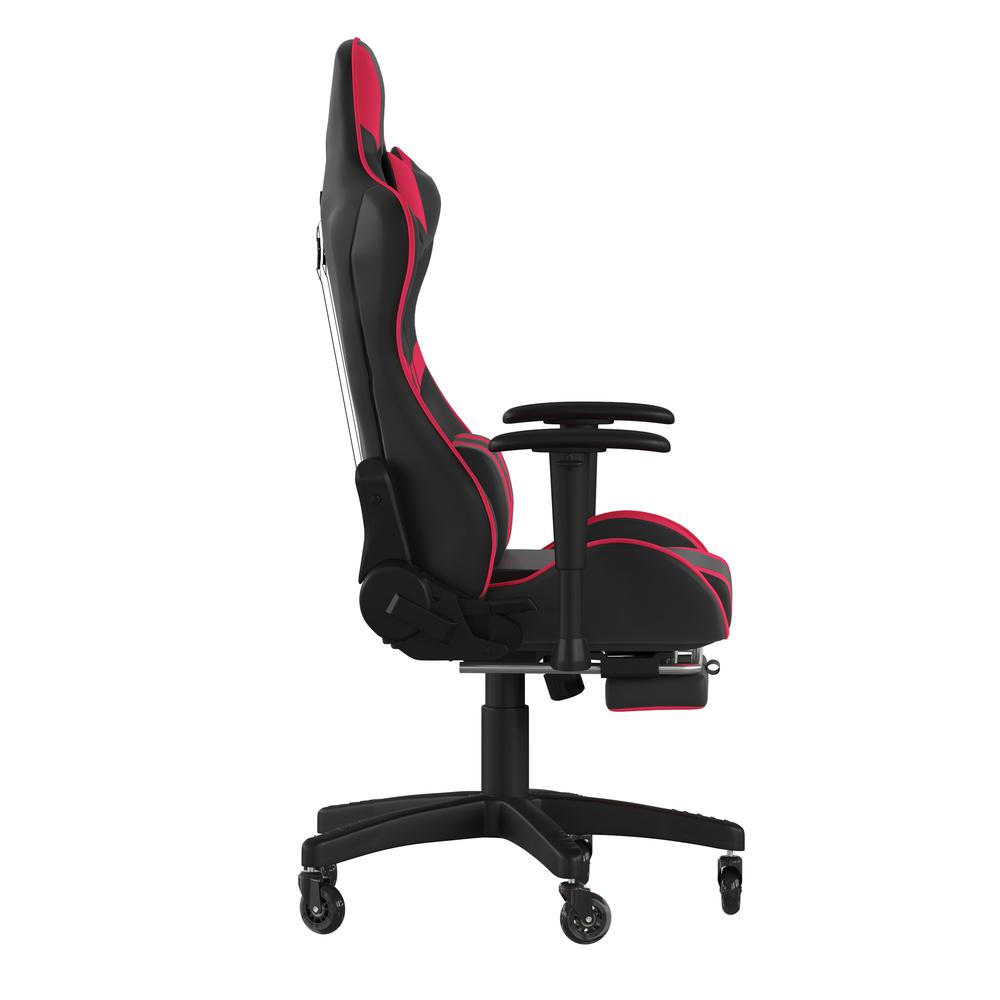 X30 Gaming Chair Racing Computer Chair with Back, Slide-Out Footrest, in Red. Picture 8