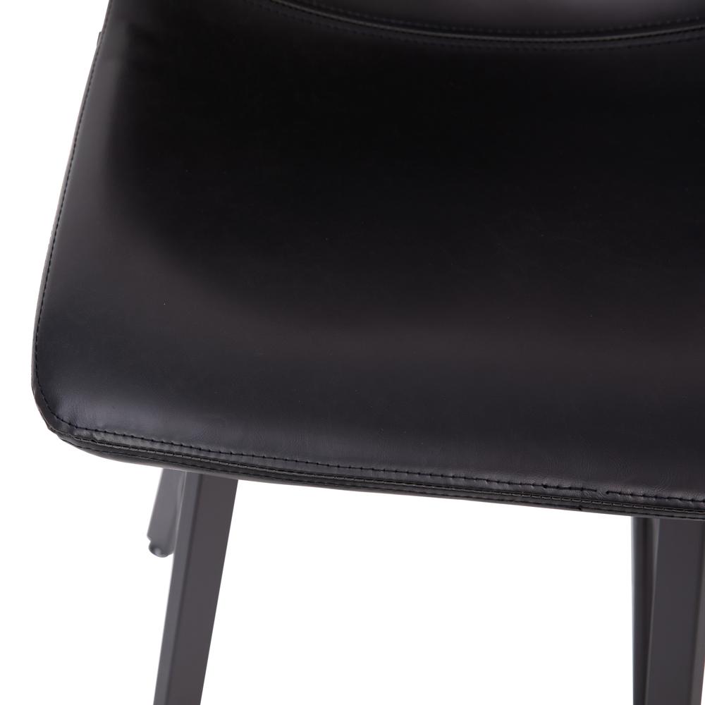 Armless 24 Inch Counter Height Stools with Footrests in Black, Set of 2. Picture 10