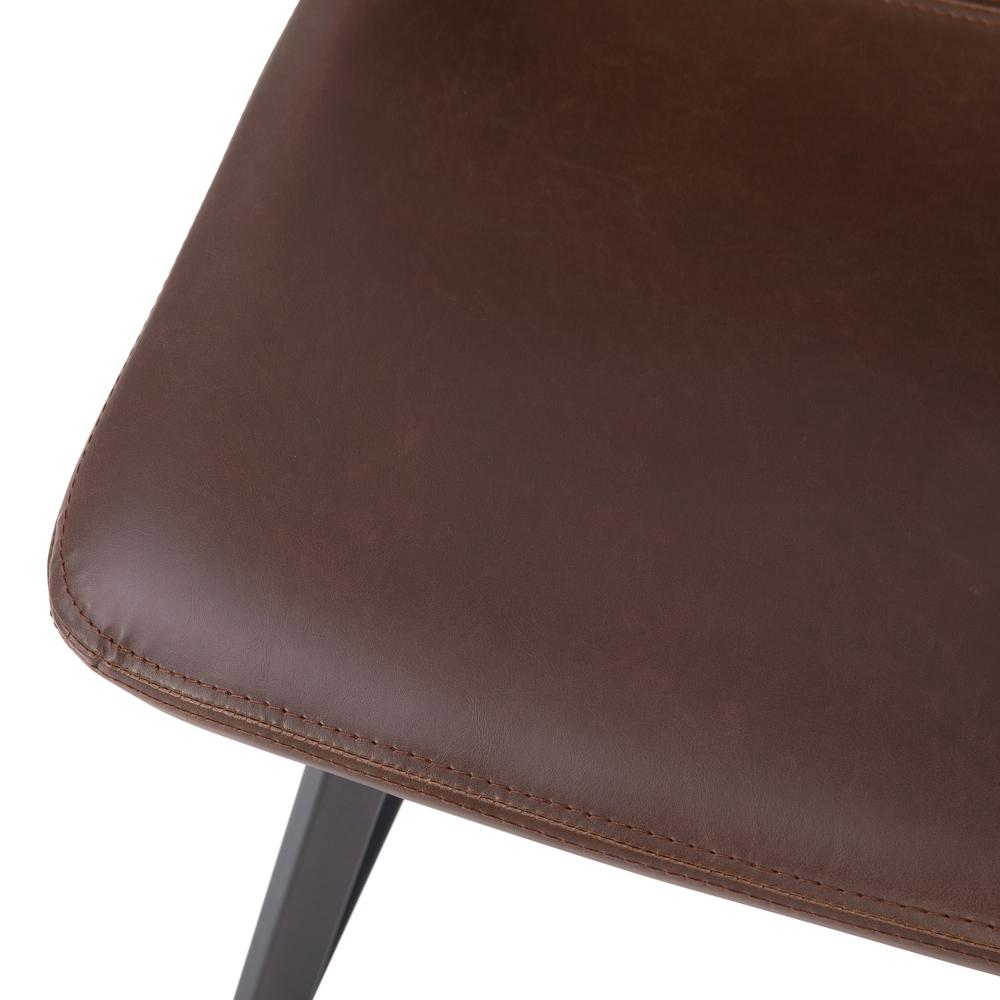 Armless 24 Inch Counter Height Stools w/Footrests in Chocolate Brown, Set of 2. Picture 9