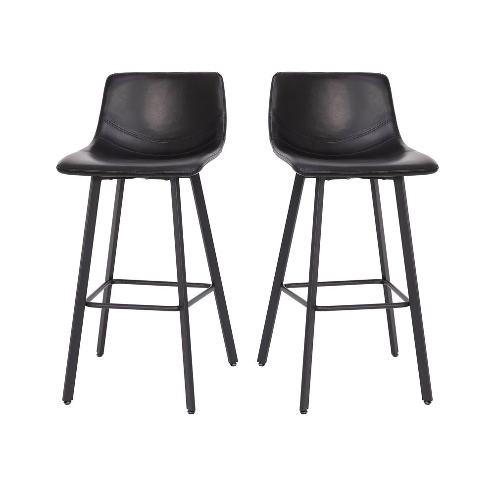 Caleb Modern Armless 30 Inch Bar Height Commercial Grade Barstools. Picture 3