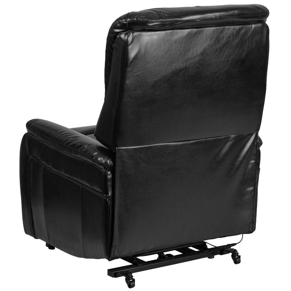 Black LeatherSoft Remote Powered Lift Recliner for Elderly. Picture 3