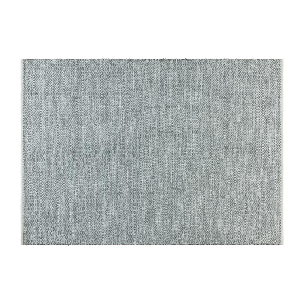 5' x 7' Handwoven Indoor/Outdoor Diamond Pattern Area Rug in Grey. Picture 2