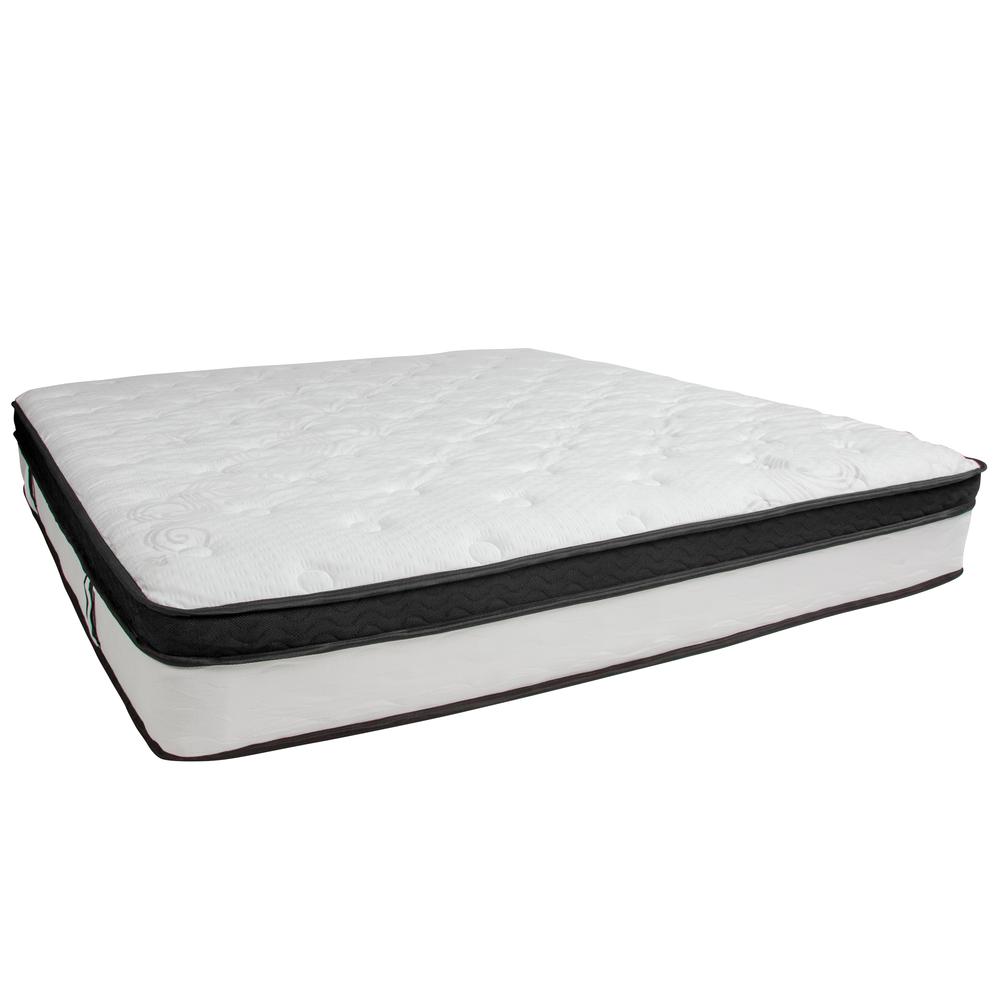 Capri Comfortable Sleep 12 Inch CertiPUR-US Certified Memory Foam & Pocket Spring Mattress, King Mattress in a Box. Picture 1