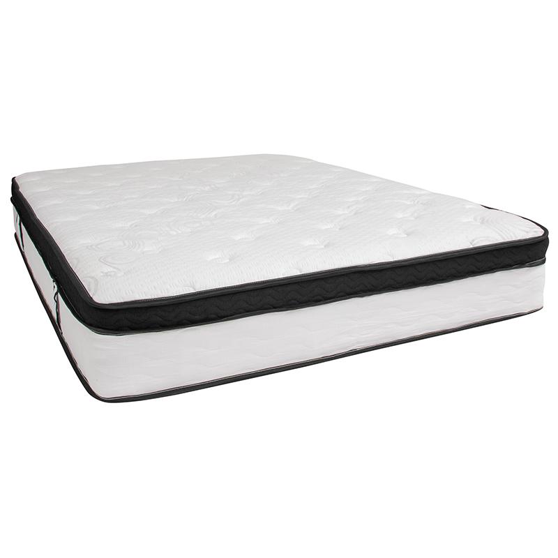 Capri Comfortable Sleep 12 Inch CertiPUR-US Certified Memory Foam & Pocket Spring Mattress, Queen Mattress in a Box. Picture 1
