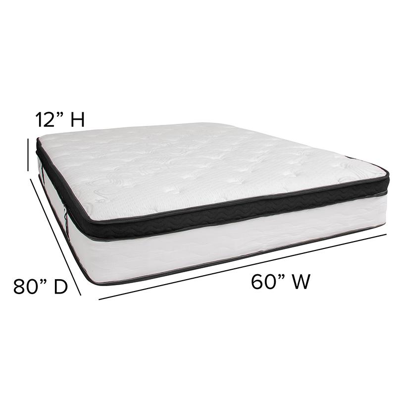 Capri Comfortable Sleep 12 Inch CertiPUR-US Certified Memory Foam & Pocket Spring Mattress, Queen Mattress in a Box. Picture 2