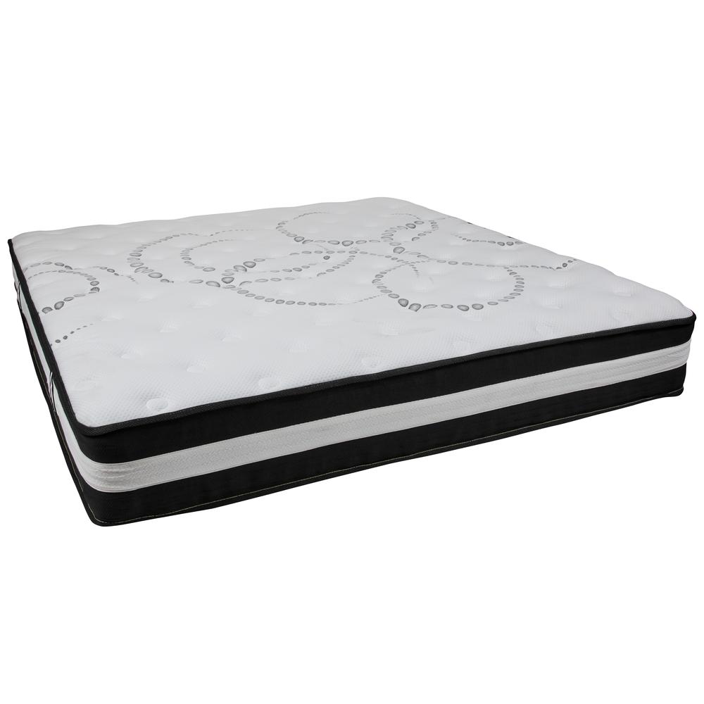 12 Inch CertiPUR-US Certified Hybrid Pocket Spring Mattress, King Mattress in a Box. Picture 1