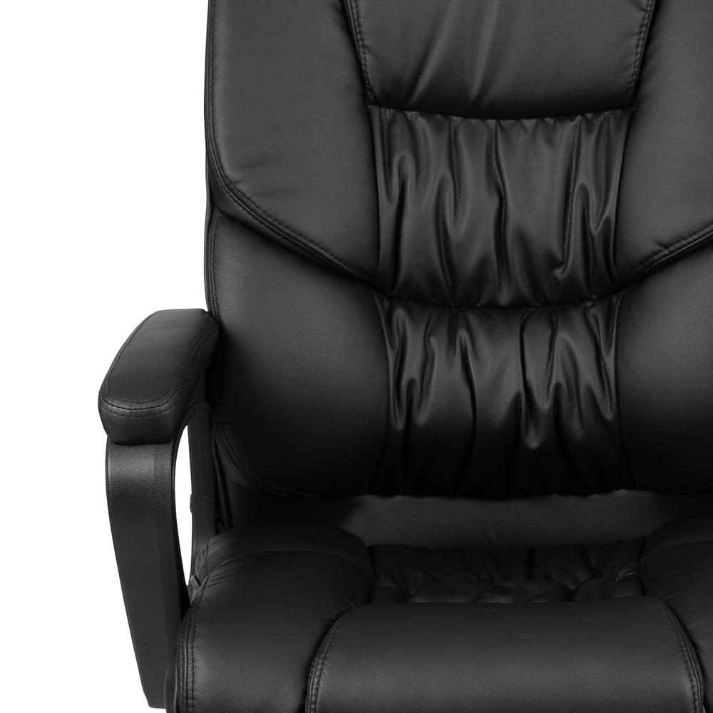 Flash Fundamentals Big & Tall 400 lb. Rated Black LeatherSoft Swivel Office Chair with Padded Arms, BIFMA Certified. Picture 8