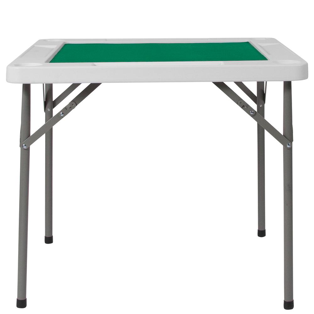 34.5" 4-Player Folding Card Game Table with Green Playing Surface. Picture 2
