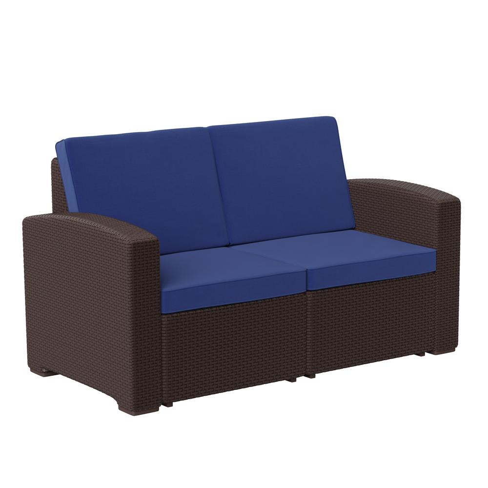 Contemporary Outdoor Loveseat. Picture 1