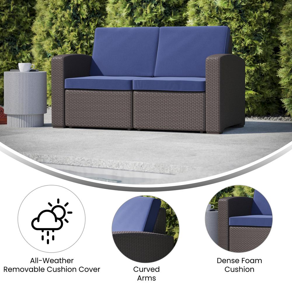 Contemporary Outdoor Loveseat. Picture 7