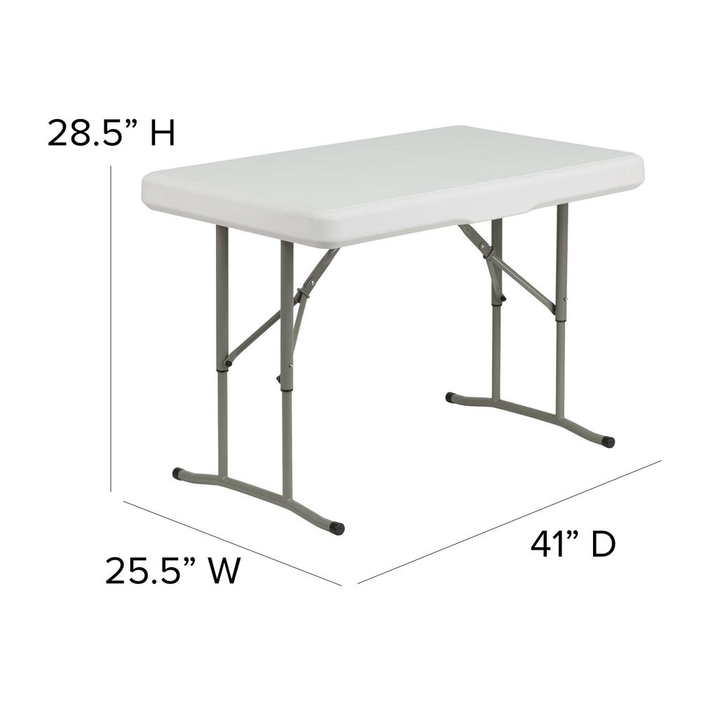 3 Piece Portable Plastic Folding Bench and Table Set. Picture 2