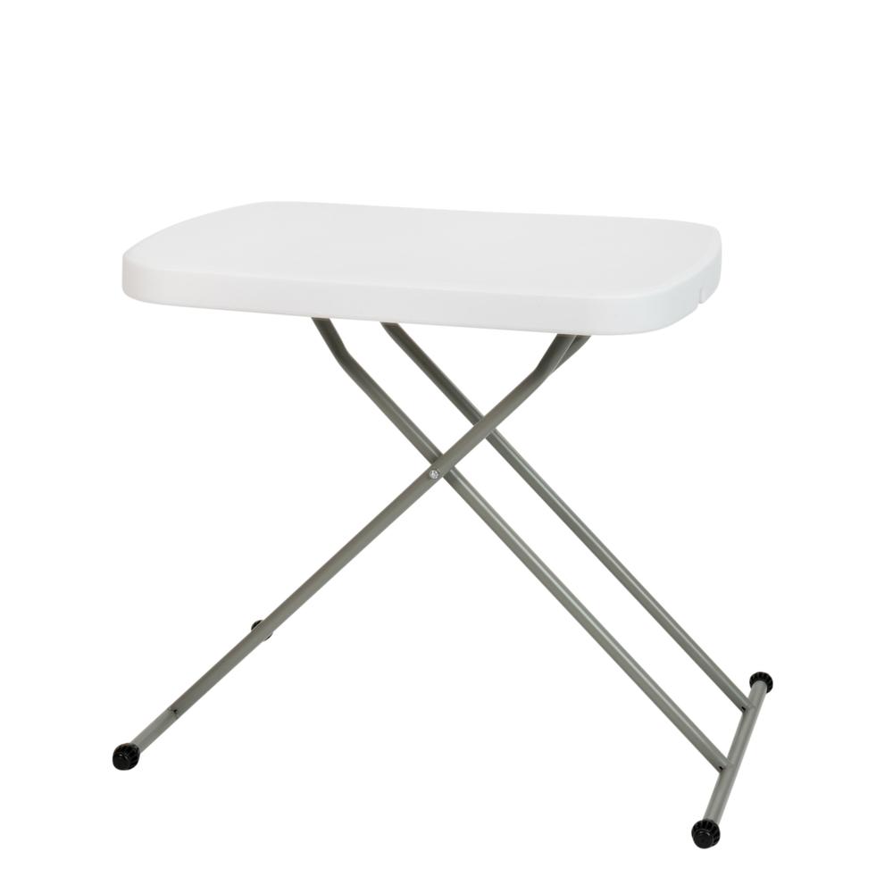 26 Inch Granite White Plastic Folding Table, Side Table, Laptop Table, TV Tray. Picture 2