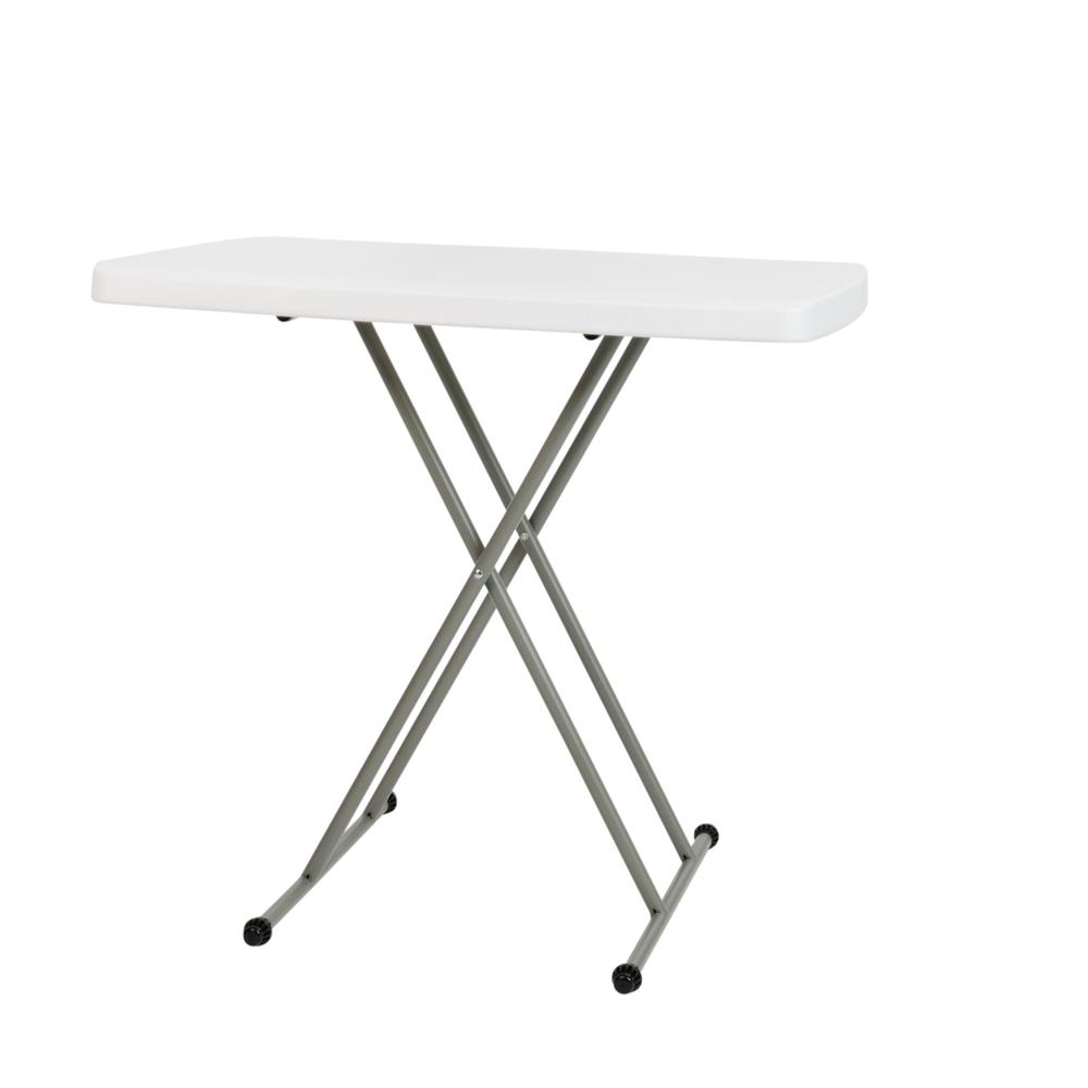 30 Inch Granite White Plastic Folding Table, Side Table, Laptop Table, TV Tray. Picture 2