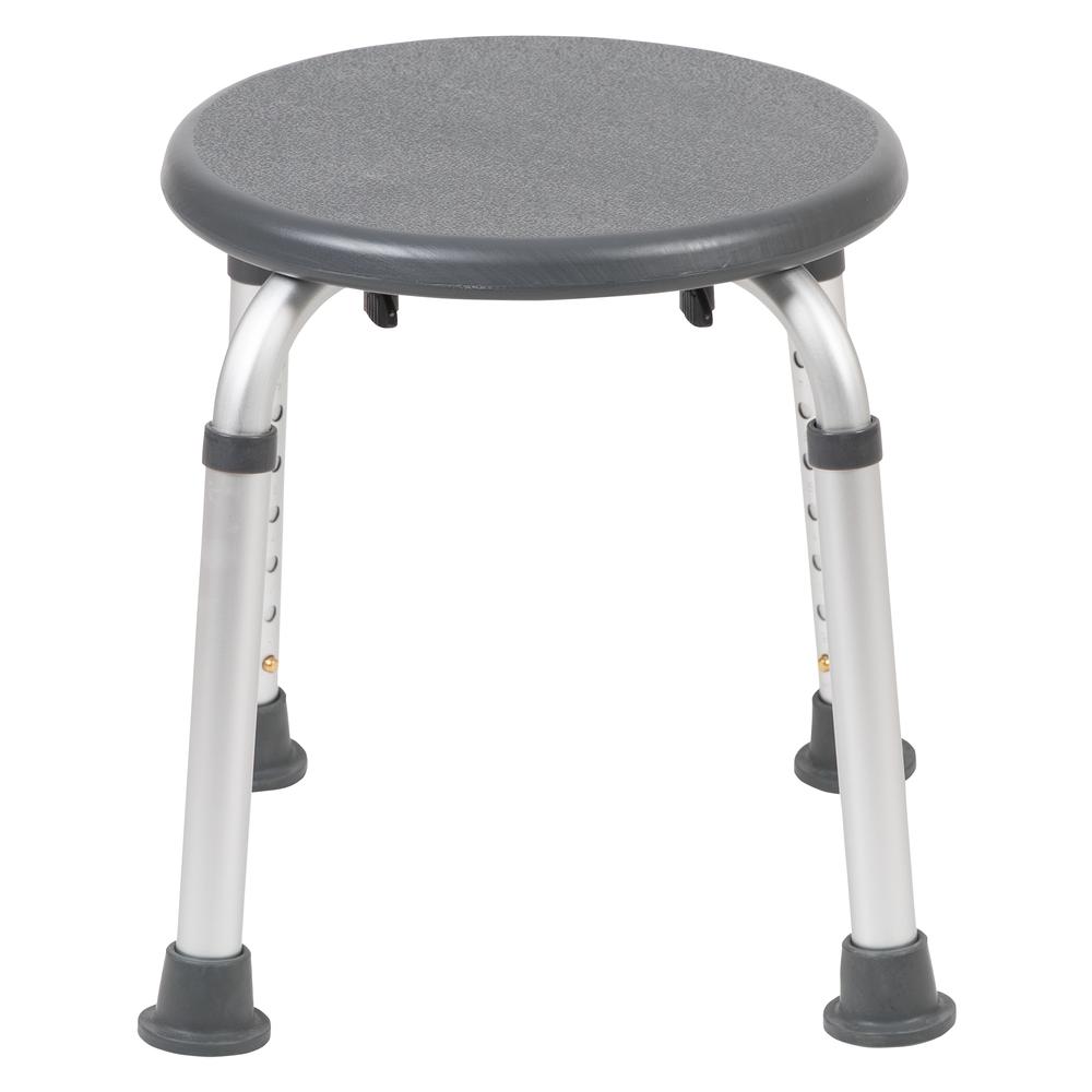 Tool-Free and Quick Assembly, 300 Lb. Capacity, Adjustable Gray Bath & Shower Stool. Picture 4