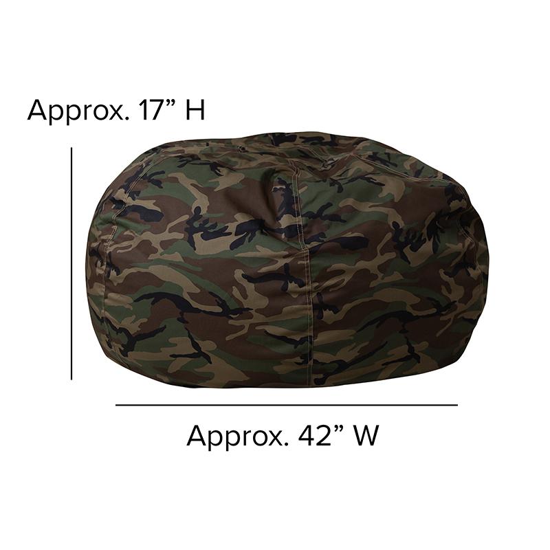Oversized Camouflage Bean Bag Chair for Kids and Adults. Picture 6