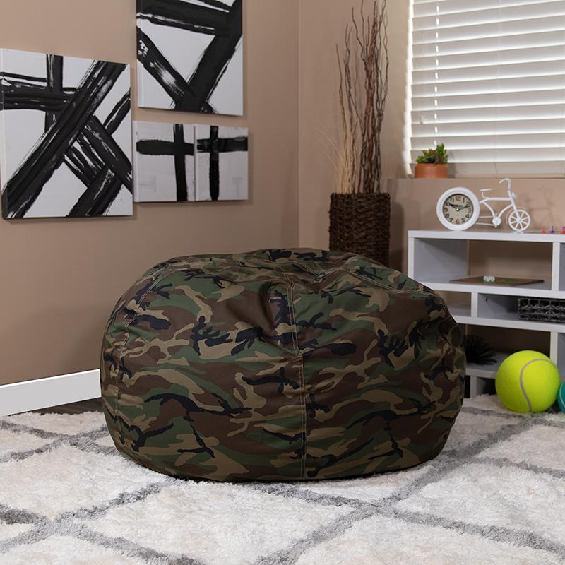Oversized Camouflage Bean Bag Chair for Kids and Adults. The main picture.