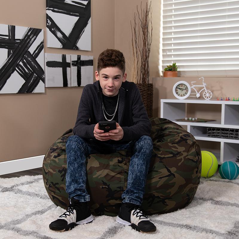 Oversized Camouflage Bean Bag Chair for Kids and Adults. Picture 2
