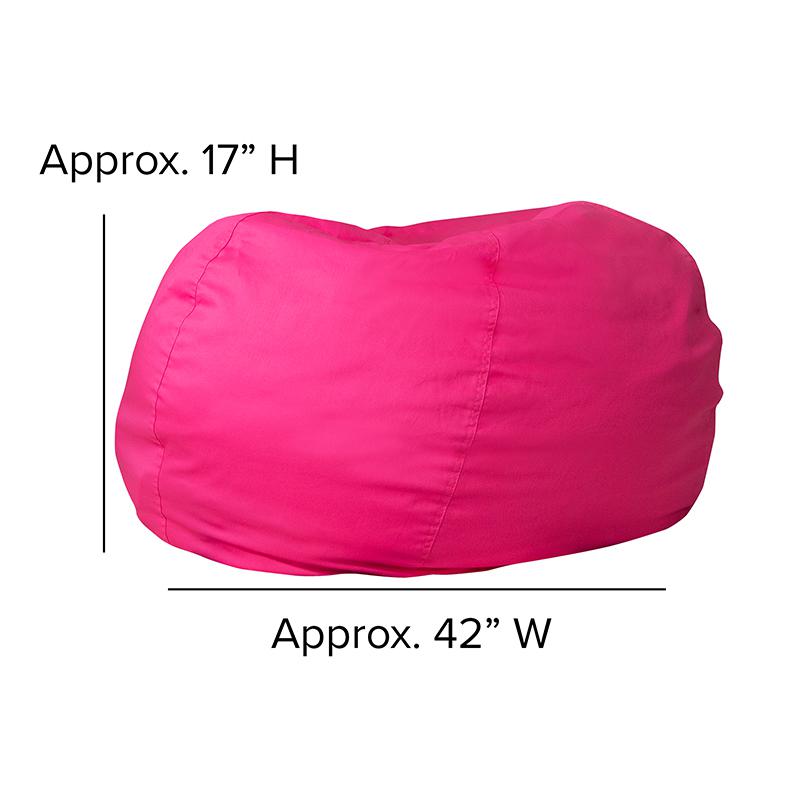 Oversized Solid Hot Pink Refillable Bean Bag Chair for All Ages. Picture 2