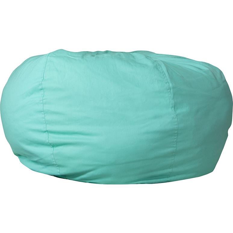 Oversized Solid Mint Green Refillable Bean Bag Chair for All Ages. The main picture.