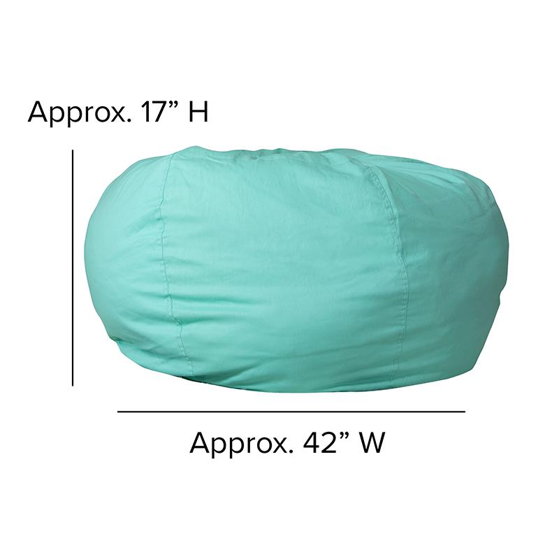 Oversized Solid Mint Green Refillable Bean Bag Chair for All Ages. Picture 2