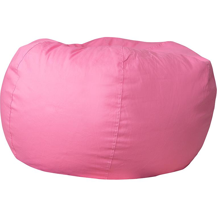 Oversized Solid Light Pink Bean Bag Chair for Kids and Adults. Picture 3