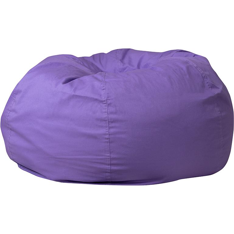 Oversized Solid Purple Bean Bag Chair for Kids and Adults. Picture 3
