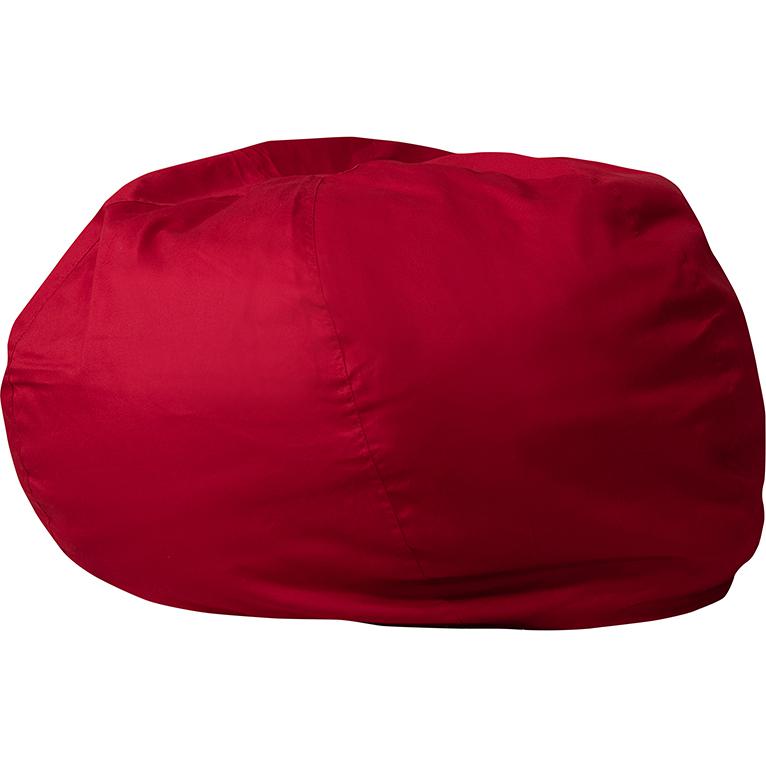 Oversized Solid Red Refillable Bean Bag Chair for All Ages. Picture 1