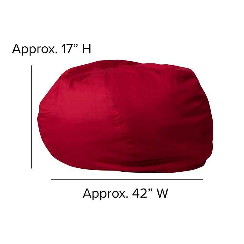 Oversized Solid Red Refillable Bean Bag Chair for All Ages. Picture 6