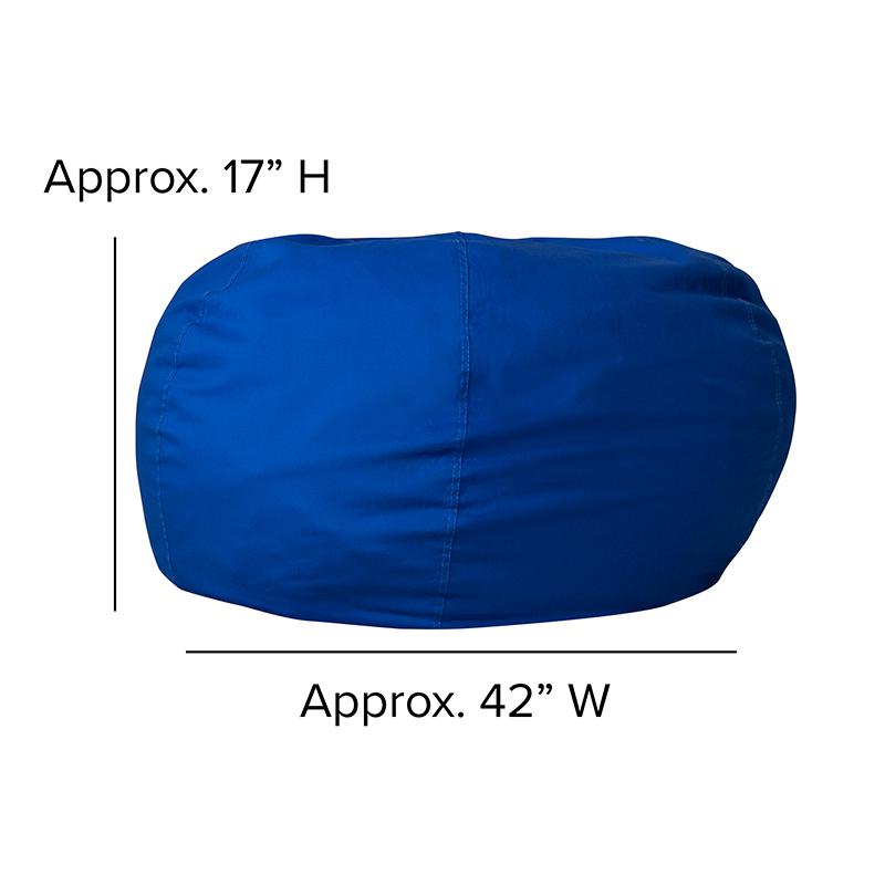 Oversized Solid Royal Blue Refillable Bean Bag Chair for All Ages. Picture 2
