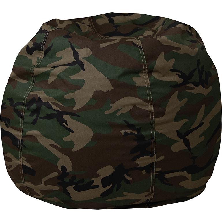 Small Camouflage Refillable Bean Bag Chair for Kids and Teens. Picture 3