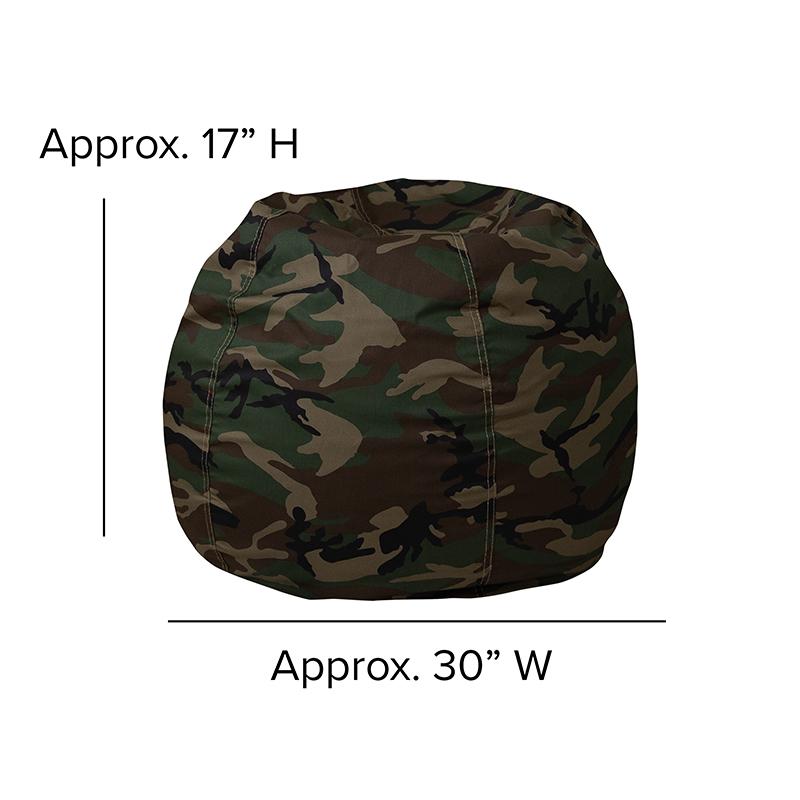 Small Camouflage Refillable Bean Bag Chair for Kids and Teens. Picture 6