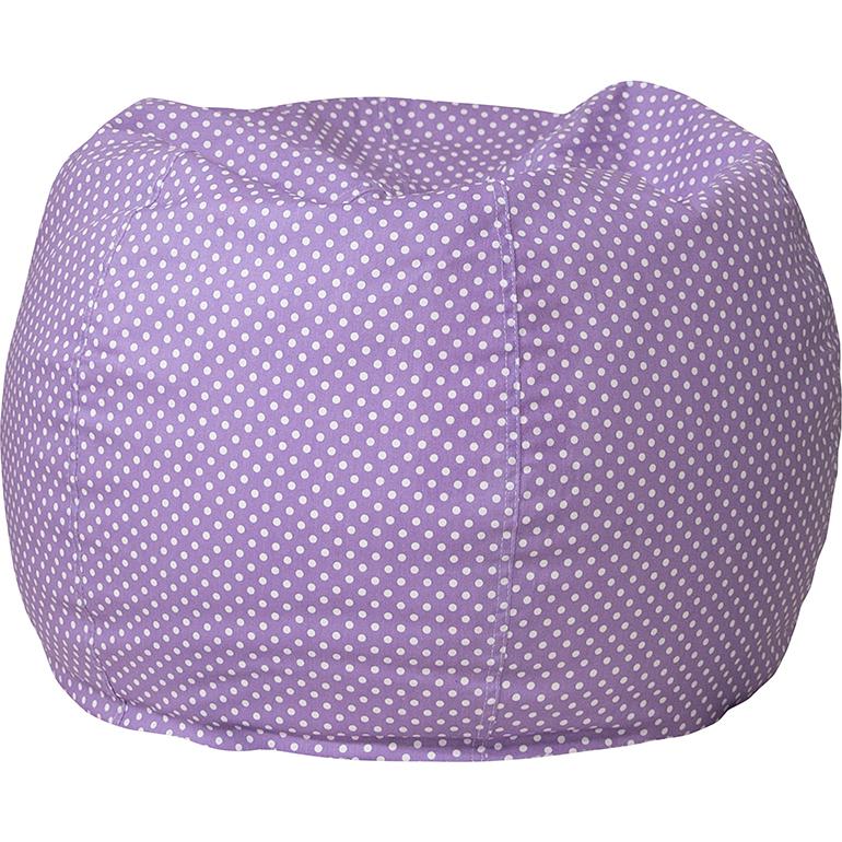 Small Lavender Dot Bean Bag Chair for Kids and Teens. Picture 3