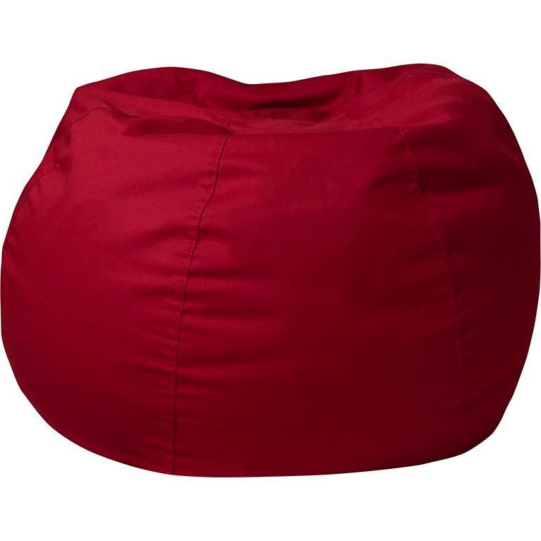 Small Solid Red Refillable Bean Bag Chair for Kids and Teens. Picture 3