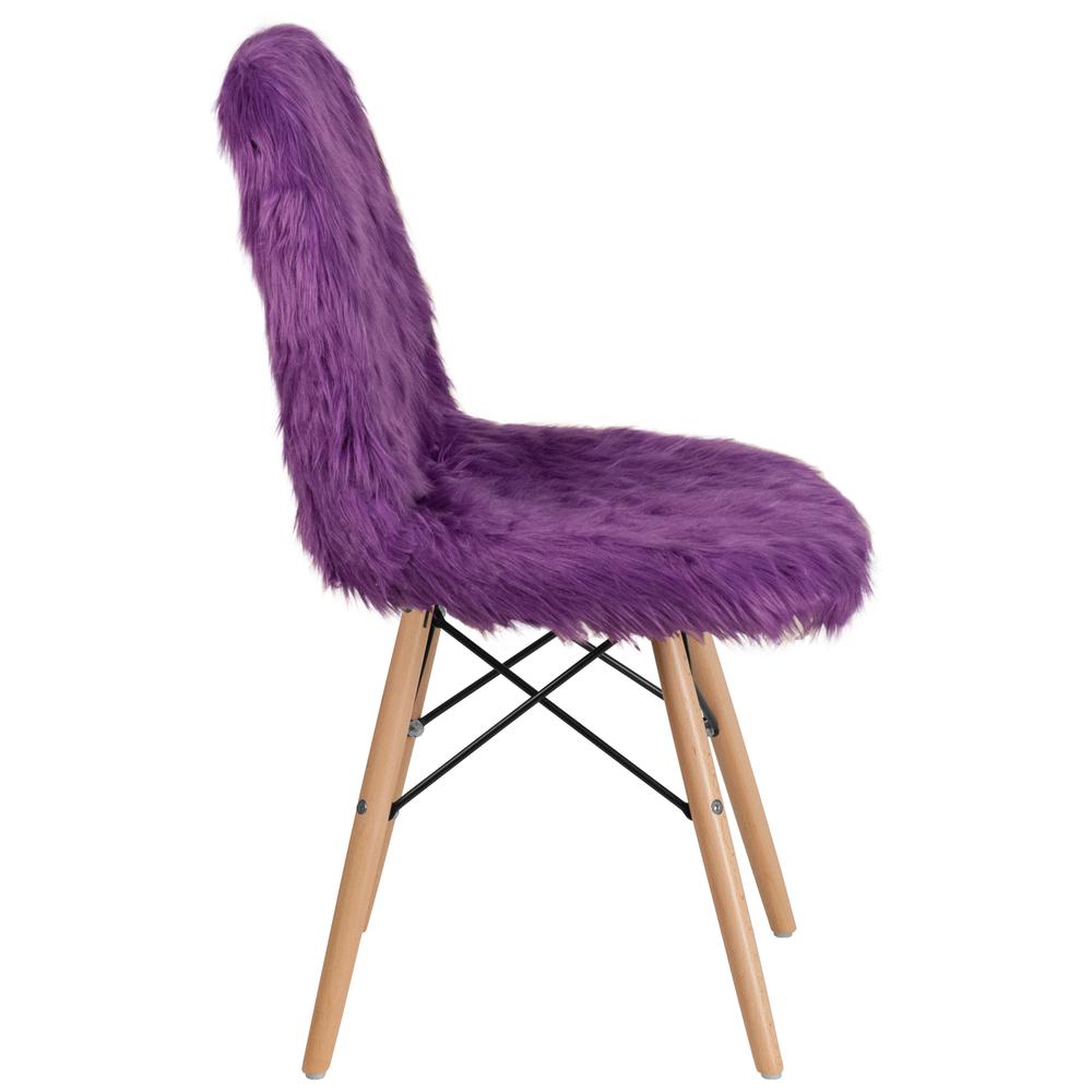 Shaggy Dog Purple Accent Chair. Picture 3