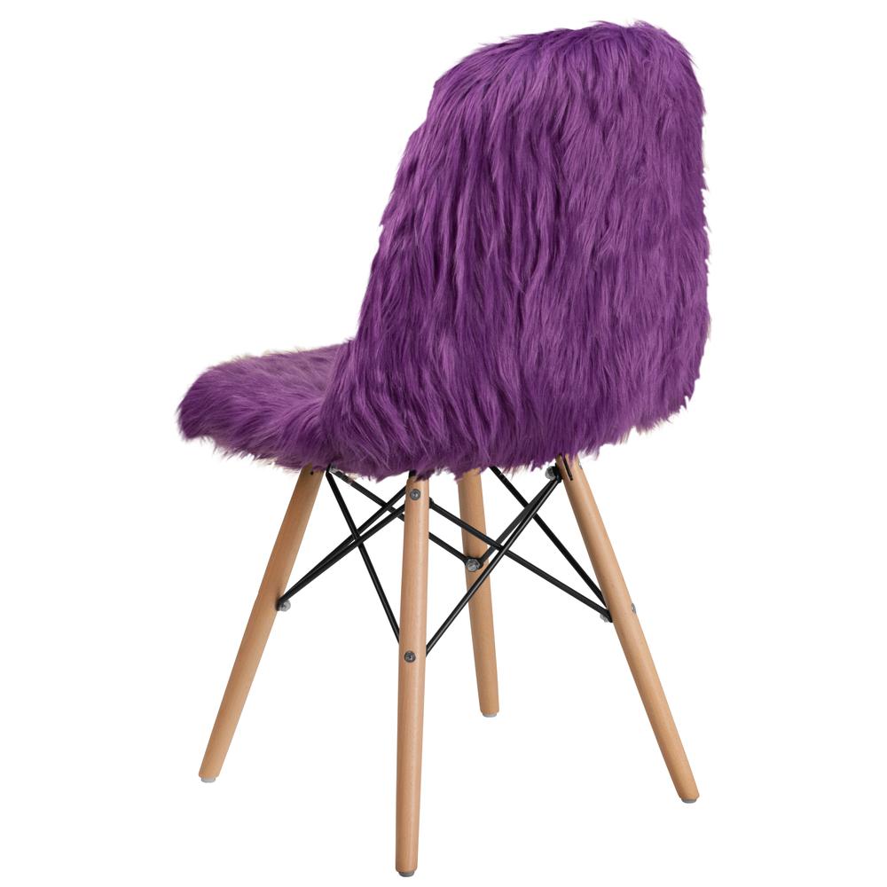 Shaggy Dog Purple Accent Chair. Picture 4