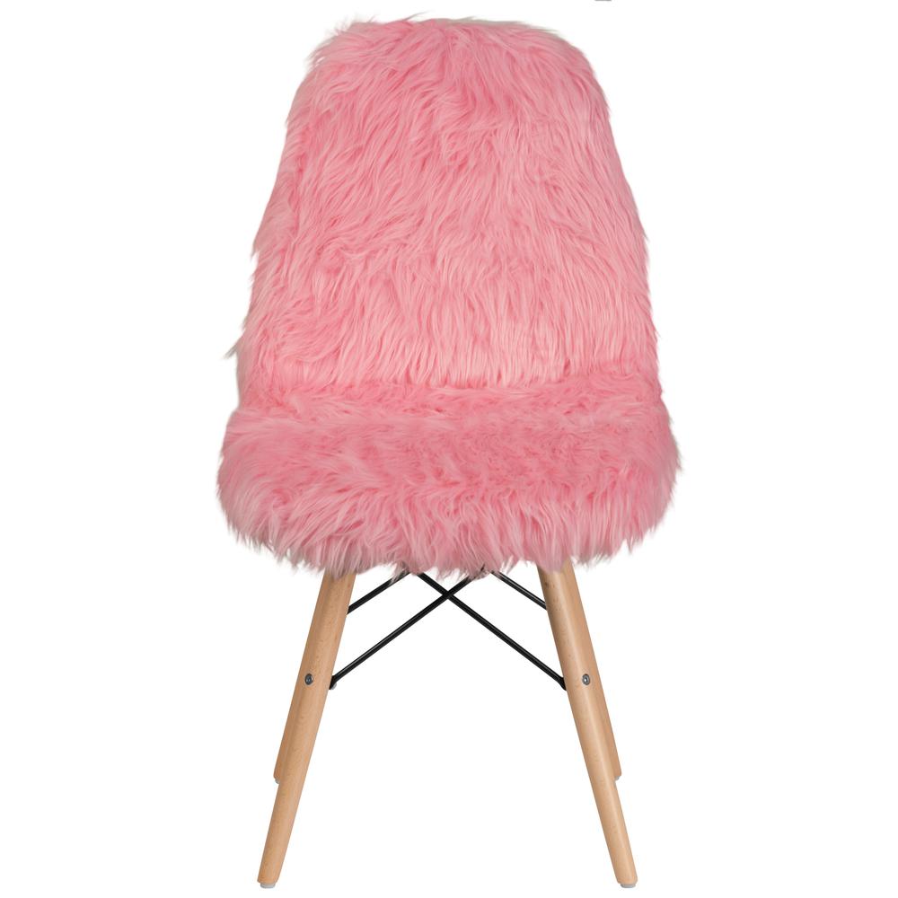 Shaggy Dog Light Pink Accent Chair. Picture 5