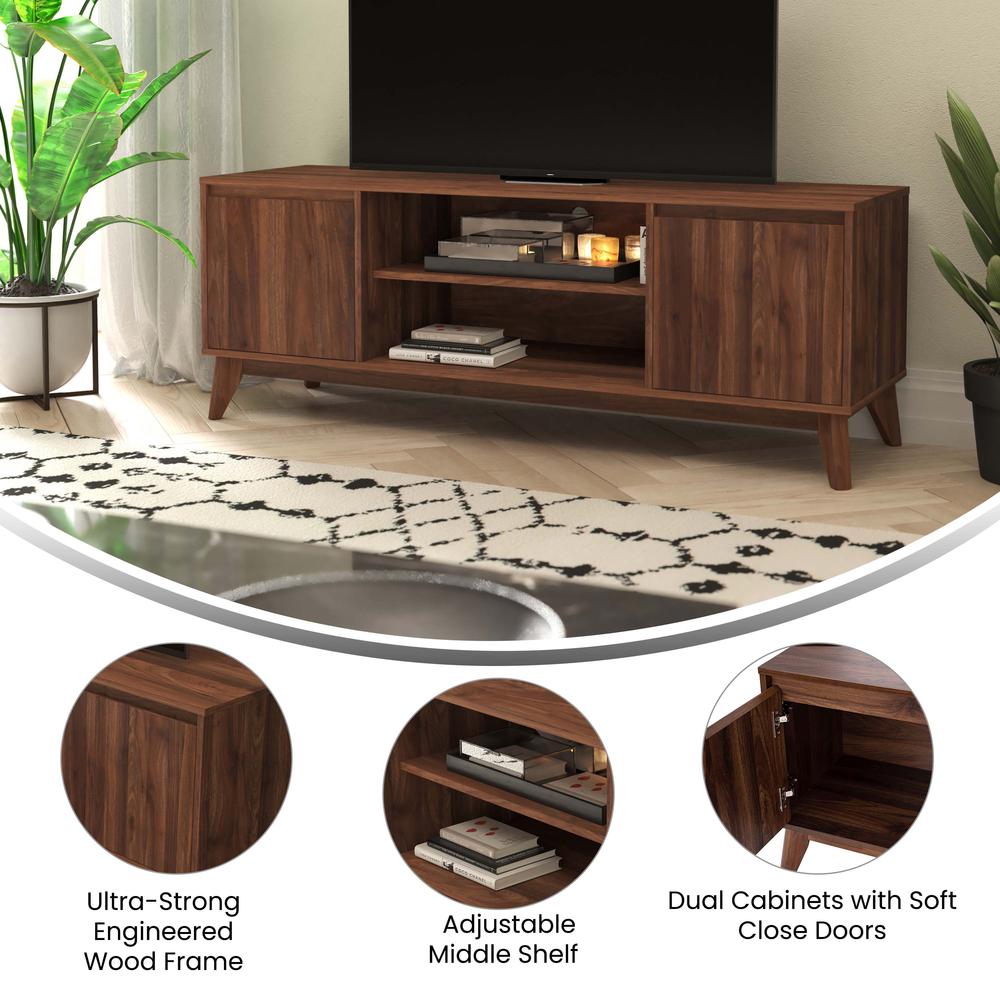 TV Stand in Walnut for up to 64 in TV's - 60 in Media Center. Picture 4
