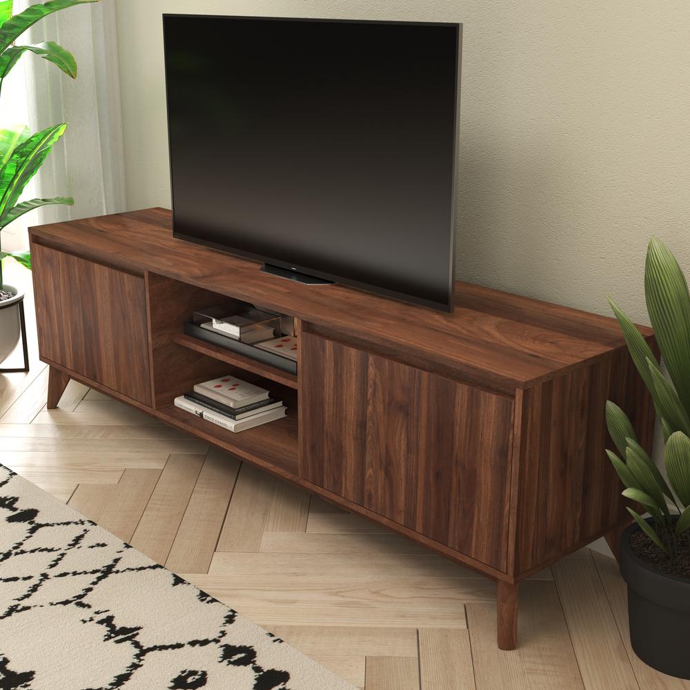 TV Stand in Walnut for 65+ in TV's - 70 in Media Center. Picture 6