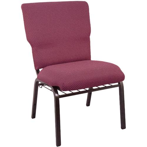 Burgundy Pattern Church Chair - 21 in. Wide. Picture 7